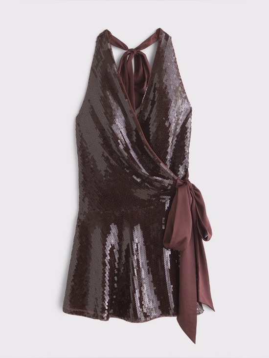 Abercrombie & Fitch Dresses & Skirts - Abercrombie & Fitch Sequin Wrap Mini Dress NWT